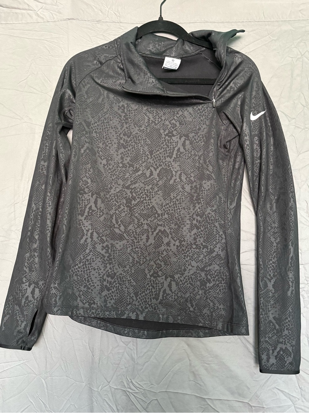 Nike Black Snake-Print Performance Hoodie
